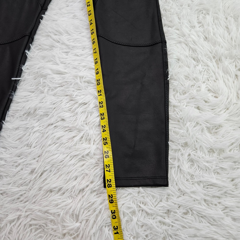 Express Black Faux Leather Moto Leggings Womens Sz M Edgy Chic Skinny Pants - Picture 4 of 8